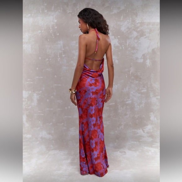 Missguided Tropical Backless Maxi Dress - Picture 2 of 5